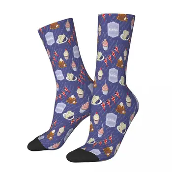Британская выставка выпечки Десертные носки Мужские Женские Весенние чулки Harajuku
