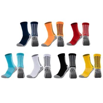 Противоскользящие футбольные носки для взрослых, высококачественные спортивные носки с захватом, Нескользящие футбольные Баскетбольные Хоккейные носки Унисекс