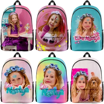 Рюкзак с 3D принтом Like Nastya, школьный рюкзак для мальчиков и девочек, детская школьная сумка, сумка для ежедневников, рюкзак для косплея, рюкзак для ноутбука для студентов