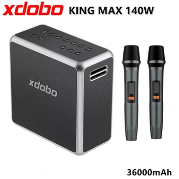 Xdobo King Max 140 Вт динамик Bluetooth Super Hard Voice Bass Жесткий сабвуфер IPX5 с эквалайзером 2 микрофона Nibble Fruit