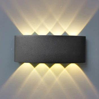 Скандинавский современный настенный светильник для лестничного прохода, Водонепроницаемая светодиодная алюминиевая наружная стена