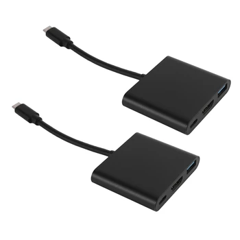2X Адаптер-концентратор HDMI USB C для Nintendo Switch, конвертер 1080P Type C в HDMI, док-кабель для Nintendo Switch