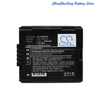 Аккумулятор Cameron Sino 750 мАч для Panasonic HDC-SX5, NV-GS330, NV-GS500, PV-GS320, PV-GS80, HDC-SD9, HDC-HS9, HDC-HS9, HDC-SD1, SD700, SD600