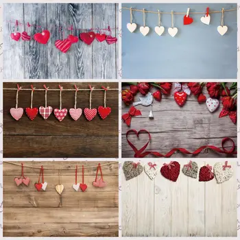 Yeele Love Heart Фотоколлаж Деревянные Доски Цветы Фон для фотосъемки Персонализированные Фотографические фоны для фотостудии