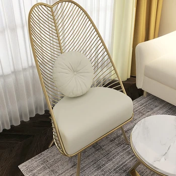 Роскошный современный диван-кресло для гостиной скандинавского дизайнера со светло-золотыми ножками, кресло для отдыха, Одноместные предметы домашнего обихода Cadeiras