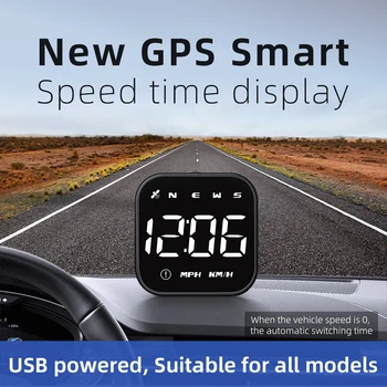 G4S GPS HUD Автомобильный Светодиодный Дисплей HUD Автомобиля Интерфейс UBS Смарт-Цифровая Сигнализация Напоминание Об Усталости Напоминание О Вождении Провода Автомобильные Аксессуары