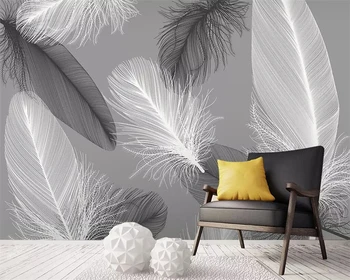 Обои beibehang на заказ 3D современный скандинавский высококачественный фон из перьев фото стены спальня гостиная настенные обои