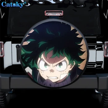 Автомобильные Аксессуары Anime My Hero Academia, защитный чехол для запасного колеса, украшение для запасного колеса, чехол для запасного колеса без резервного отверстия