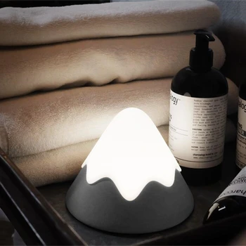 Лампа Snow Mountain Креативная Прикроватная тумбочка для спальни Светодиодная лампа для зарядки Атмосферы Регулируемое Питание Уход За глазами Перезаряжаемый ночник