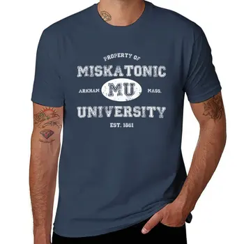 Футболка Мискатоникского университета, забавная футболка с аниме, футболки, мужские футболки, тренировочные рубашки для мужчин
