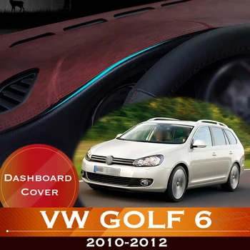 Для Volkswagen VW Golf 6 MK6 2010-2012 5K Приборная панель автомобиля, избегающая освещения, приборная платформа, крышка стола, кожаный противоскользящий коврик