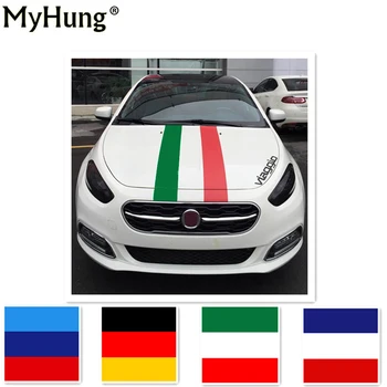 Автомобильные наклейки Германия Италия Великобритания Франция В полоску 3D Флаг Франции DIY Красочные наклейки для Fiat Bravo Punto panda 500C 2M Для стайлинга автомобилей