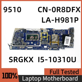 CN-0R8DFX 0R8DFX R8DFX FDB50 LA-H981P Материнская плата Для ноутбука DELL 9510 Материнская Плата С процессором SRGKX I5-10310U 100% Полностью Протестирована Хорошо