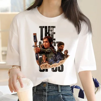 женская футболка the Last of Us с графической мангой, летний топ для девочек, японский комикс, забавная одежда