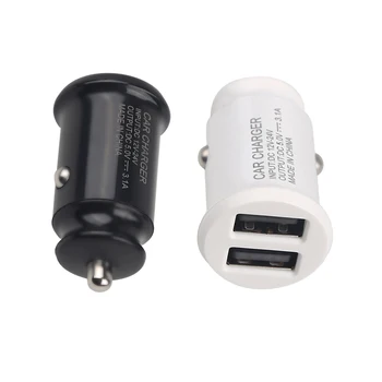 Автомобильное зарядное устройство 3.1A с двумя USB-разъемами для телефона, автомобильное зарядное устройство, адаптер питания, автомобильный USB-разъем 12V, разветвитель розеток, Бесплатная доставка Товаров
