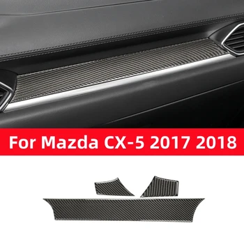 Для Mazda CX-5 CX5 2017-18, Центральная панель управления, Декоративная полоса, Наклейка из углеродного волокна, Аксессуары для интерьера автомобиля