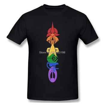 Мужская одежда высшего качества, новая футболка из научно-фантастического сериала Deep Space Nine, футболка с изображением символа радуги, модная футболка с коротким рукавом