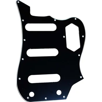 Накладка для гитары Pleroo Custom Guitar pickgaurd - Для накладка для гитары Bass VI, 3 слоя черного цвета