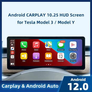 Цифровой дисплей приборной панели для Tesla Model 3 / Y 2017 - 2022 Carplay Android Auto для Tesla HUD Power Speed Aaccessories