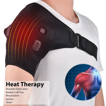 Наплечный бандаж с электрическим подогревом - накидка на одно плечо для облегчения боли в шее и плече.