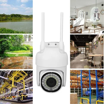 Беспроводные наружные камеры 100-240 В 5G с вращением на 360 градусов, 2-Мегапиксельная полноцветная камера ночного видения, двусторонняя камера внутренней связи с обнаружением движения