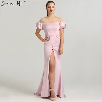 Розовые вечерние платья Русалки с пышными рукавами Модные Сексуальные Элегантные вечерние платья 2023 Serene Hill QA8018