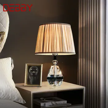 Роскошная настольная лампа DEBBY Modern Crystal LED с креативным затемнением настольных светильников для дома, гостиной, прикроватной тумбочки в спальне