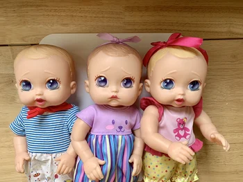 симпатичная жесткая резиновая куколка с блестящими глазами, кукольный игровой дом, игрушка для детей, коллекция подарков на день рождения