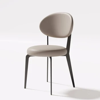 Дизайнерский обеденный стул в скандинавском стиле из искусственной кожи, Кухонный салон, вечеринка, Эргономичный Обеденный стул, Современная роскошная мебель для дома Sillas WK50DC