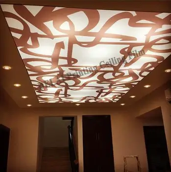 Потолочная пленка с абстрактной фоновой печатью Shengxi 3D 110 Текстура Саудовской Аравии Натяжная потолочная пленка для украшения мастерской