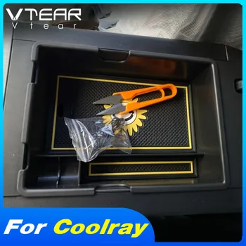 Vtear Автомобильный Подлокотник Ящик Для Хранения Внутреннее Украшение Центрального Лотка Управления Аксессуары Для стайлинга Автомобилей Запчасти Для Geely Coolray Sx11 2020