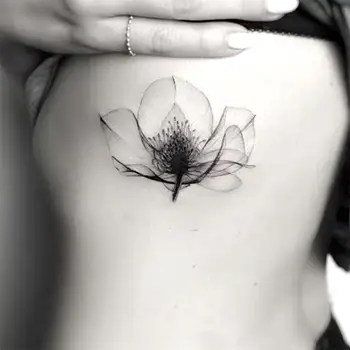 Временная татуировка Black Lotus Одноразовая Поддельная татуировка Водонепроницаемая Стойкая Наклейка для мужчин и женщин Faux Tatouage Femme