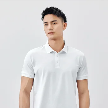 J0814 Мужская повседневная рубашка поло с короткими рукавами, мужская летняя новая однотонная футболка с отворотом и короткими рукавами наполовину