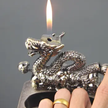 Пепельница Dragon Cenicero со сменным картриджем, газовая зажигалка, аксессуар для курения, украшение интерьера, креативная пепельница