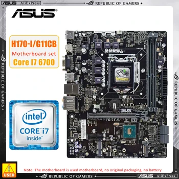ASUS H170-I /G11CB + I7 6700 cpu Комплект материнской платы LGA 1151 DDR4x2 32 ГБ Материнская плата Intel H170 USB3.0 Micro ATX