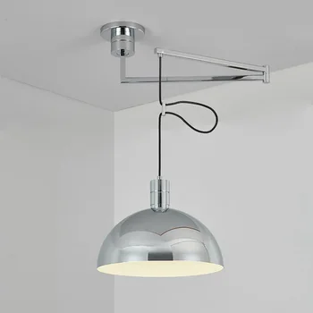 Современный простой подвесной светильник Bauhaus, скандинавский хром, черный, белый, гостиная, столовая, спальня, креативный подвесной светильник