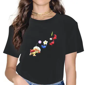 Женская футболка Olimar Sweet Girls Pikmin Puzzle Game 5XL, повседневные винтажные топы в стиле Харадзюку с коротким рукавом