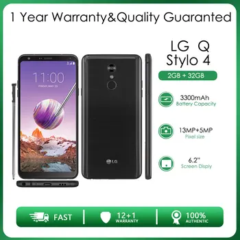 LG Q Stylo 4 Q710ULM Восстановленный разблокированный 32 ГБ 2 ГБ оперативной памяти 4G LTE Камера заднего вида 13 МП 6,2 
