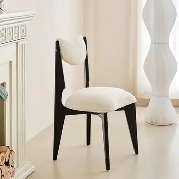 1 шт. Обеденный стул из массива средневекового дерева, туалетный стул для домашней спальни, Переносной стул со спинкой, стул для отдыха с минималистичным дизайном.