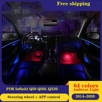 Светодиодный Рассеянный свет Для Infiniti Q50L 2015-2022 QX50 2018-2022 Atmosphere Advanced Light Decoration лампа с подсветкой для Стайлинга автомобилей