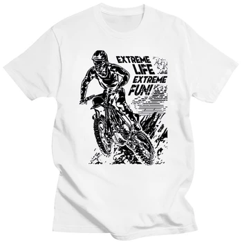 Мужская модная брендовая футболка с круглым вырезом, модная повседневная высококачественная футболка с принтом, футболка для мотокросса Extreme Fun Mx