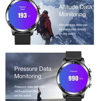 спорт на открытом воздухе 5G WiFi двухчастотные смарт-часы для мужчин Android GPS Wifi 4G Смарт-часы-телефон с альтиметром, барометром, камерой SIM-карты