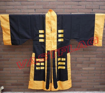черная одежда даосского робетаоизма, униформа священника тайцзи, одежда для боевых искусств, костюмы добок