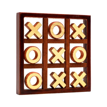 Игрушка-головоломка крестики-нолики XO Chess Деревянная двойная битва Взаимодействие родителей и детей