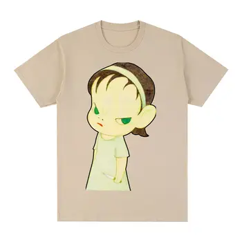Винтажная футболка Yoshitomo Nara, уличная одежда в стиле хип-хоп, хлопковая мужская футболка Harajuku, Новая футболка, женские топы