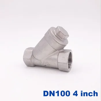Высококачественная внутренняя резьба DN100 4 дюйма BSP SS304 Клапан из нержавеющей стали Встроенный фильтр Y-типа 229 фунтов на квадратный дюйм