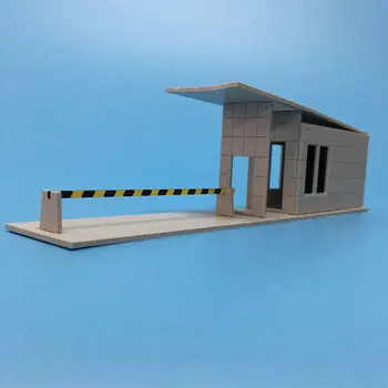 1/87 Общественная фабрика Gatehouse Security Plastic Assembly Transfer Room Строительные наборы DIY Модель поезда в масштабе Ho