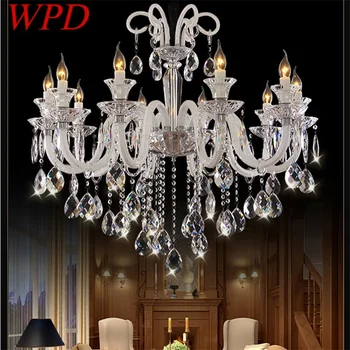 Современная люстра-свеча WPD, Подвесные светильники из светодиодного хрусталя, декоративные для домашнего зала, гостиной на вилле