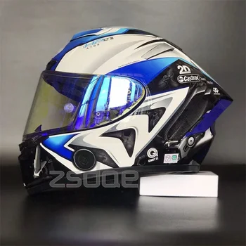 Шлем SHOEI X14 X-Четырнадцать R1 60th Anniversary Edition, Полнолицевый Гоночный мотоциклетный шлем, Синий Casco De Motocicle Hp4