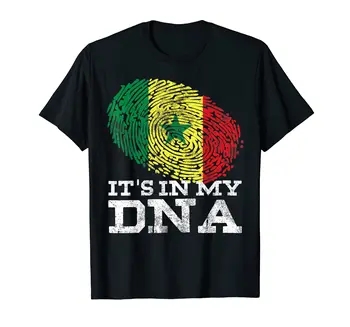 100% Хлопок, Это В Моей ДНК, Сенегальские Подарки, Афроамериканская Футболка с Флагом Сенегала, МУЖСКИЕ ЖЕНСКИЕ футболки УНИСЕКС, Размер S-6XL